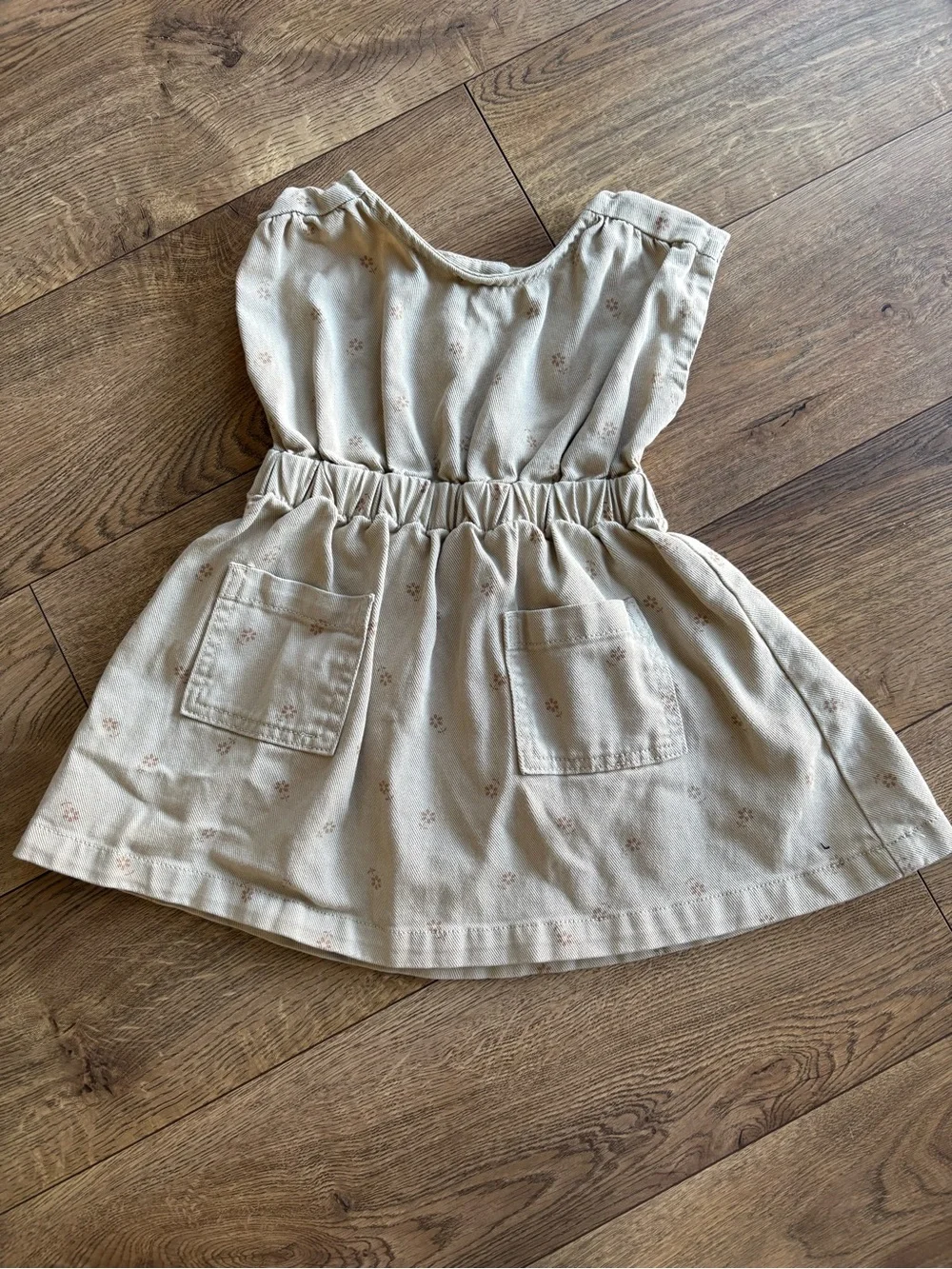 Kids Rylee + Cru Cream Floral Pocket Cotton Dress